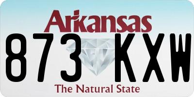 AR license plate 873KXW
