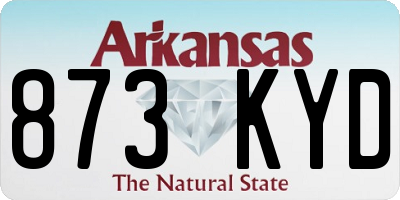 AR license plate 873KYD