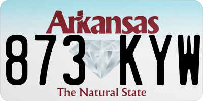 AR license plate 873KYW