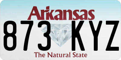 AR license plate 873KYZ