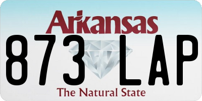 AR license plate 873LAP