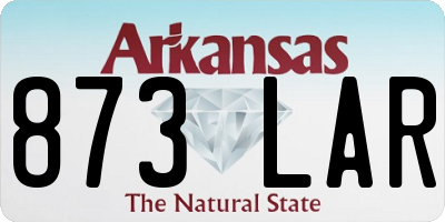 AR license plate 873LAR