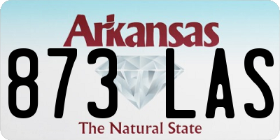 AR license plate 873LAS
