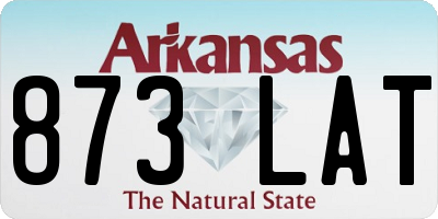 AR license plate 873LAT