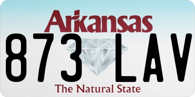 AR license plate 873LAV