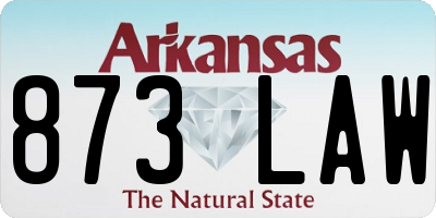 AR license plate 873LAW