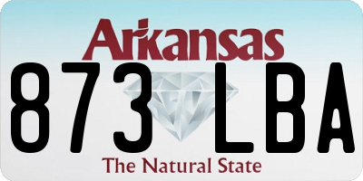 AR license plate 873LBA