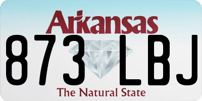 AR license plate 873LBJ
