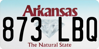 AR license plate 873LBQ
