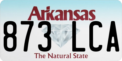 AR license plate 873LCA
