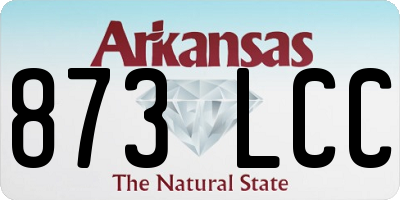 AR license plate 873LCC