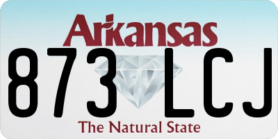 AR license plate 873LCJ