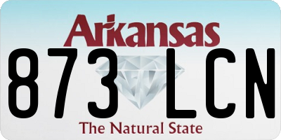 AR license plate 873LCN