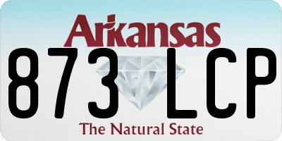 AR license plate 873LCP