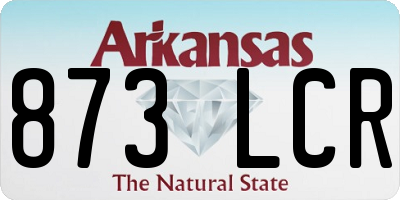 AR license plate 873LCR