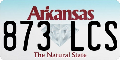 AR license plate 873LCS