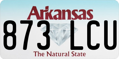 AR license plate 873LCU
