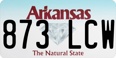 AR license plate 873LCW