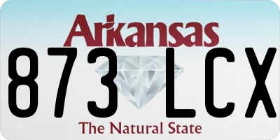 AR license plate 873LCX