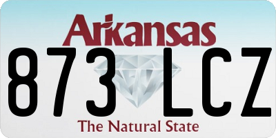 AR license plate 873LCZ