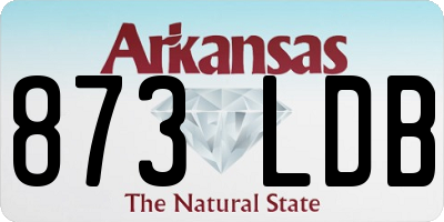 AR license plate 873LDB