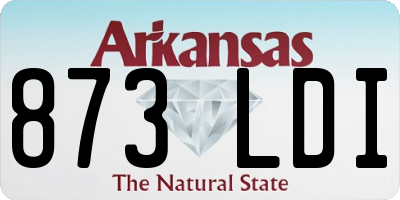 AR license plate 873LDI