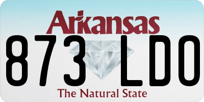 AR license plate 873LDO