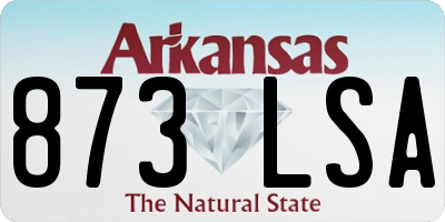 AR license plate 873LSA