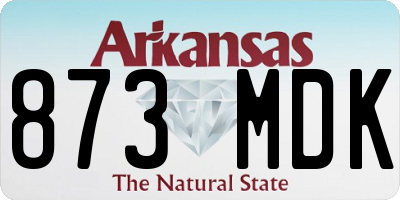AR license plate 873MDK