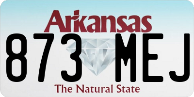 AR license plate 873MEJ
