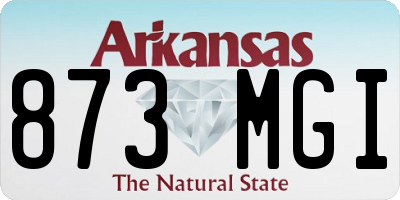 AR license plate 873MGI