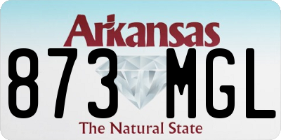 AR license plate 873MGL