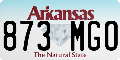 AR license plate 873MGO