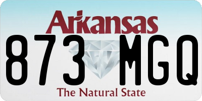 AR license plate 873MGQ