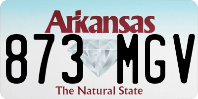 AR license plate 873MGV