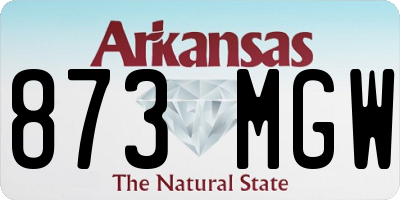 AR license plate 873MGW