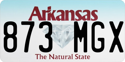 AR license plate 873MGX