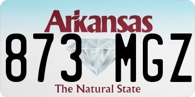 AR license plate 873MGZ