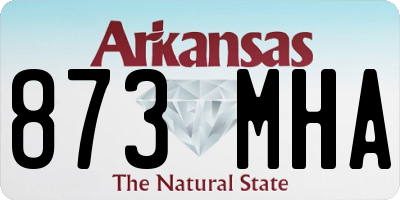 AR license plate 873MHA