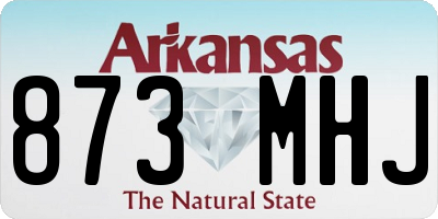 AR license plate 873MHJ
