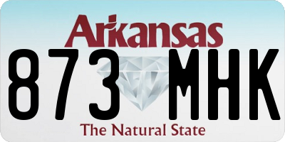 AR license plate 873MHK