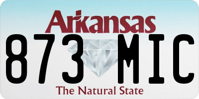 AR license plate 873MIC