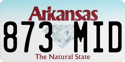 AR license plate 873MID