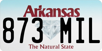 AR license plate 873MIL