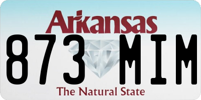 AR license plate 873MIM