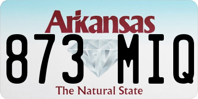 AR license plate 873MIQ
