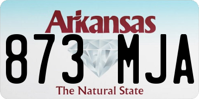 AR license plate 873MJA