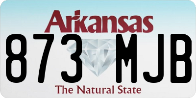 AR license plate 873MJB