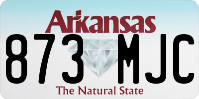 AR license plate 873MJC