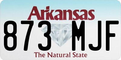 AR license plate 873MJF